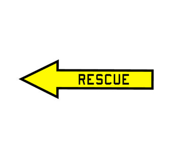 Rescue Arrow-Arrow-Aircraft Warning-Military Decal-Aviation Decal-Aircraft Sticker-Aircraft Markings-Aviation Sticker-Military Aircraft Decal