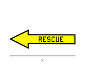 Rescue Arrow-Arrow-Aircraft Warning-Military Decal-Aviation Decal-Aircraft Sticker-Aircraft Markings-Aviation Sticker-Military Aircraft Decal