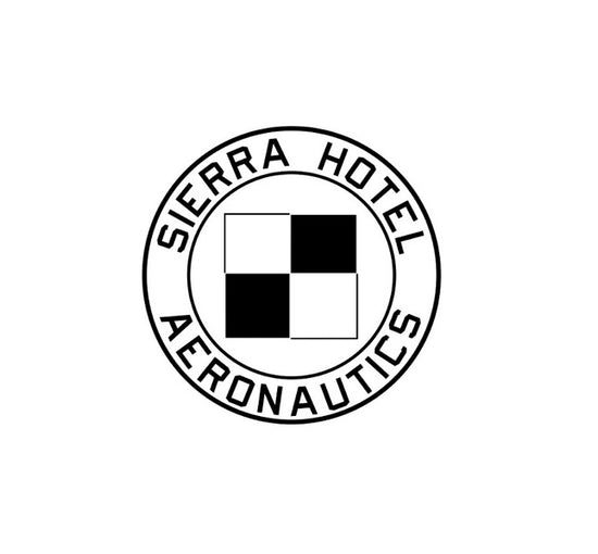Sierra Hotel Aeronautics "Zapper" Black aviation Decal