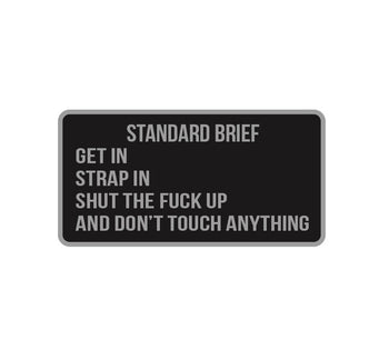 Standard Brief Decal-Funny Aviation Sticker