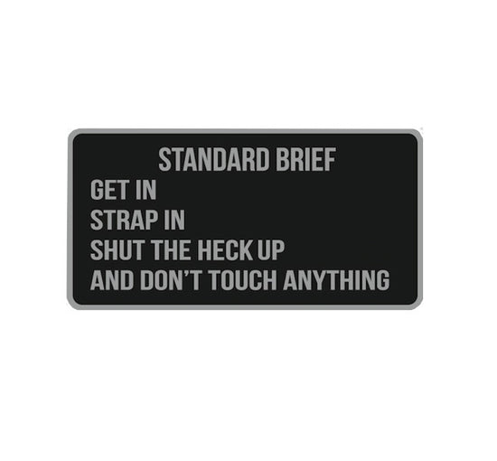 Standard Brief Funny Aviation Decal
