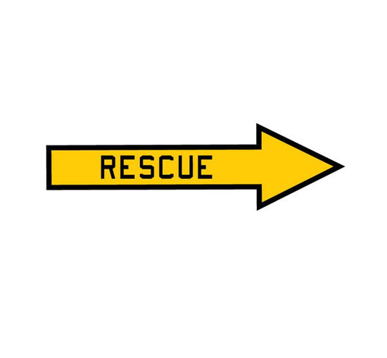 Rescue Arrow Decal-Military Aviation Decal