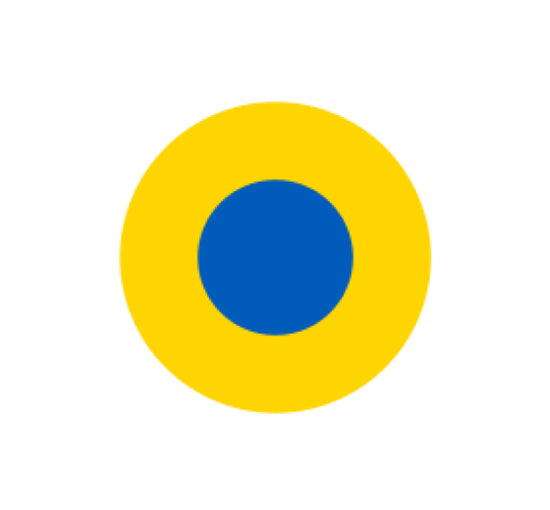 Ukrainian Air Force Roundel-Ukrainian Air Force decal-Military Aircraft Decal