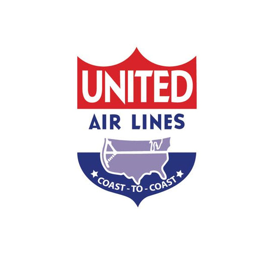 United Airlines Vintage Aviation Retro Decal