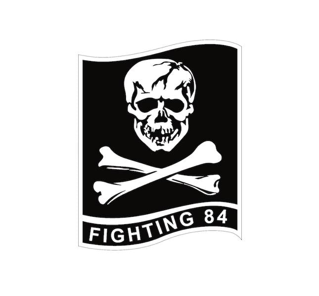 VF84 Jolly Rogers-USN Squadron-Skull and Bones Decal-Jolly Roger Decal-Military Decal-Navy Decal-USN Decal-Squadron Decal-Aircraft Marking-Aviation Sticker-Aviation Decal-VF143 Decal-Squadron Decal-USN Decal-aircraft markings 