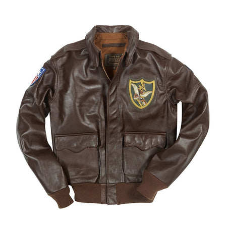 Flying Tigers A2 Jacket-A2 Jacket-23rd Fighter Group Jacket- Leather Flight jacket-Aviator Jacket-WW2 Jacket