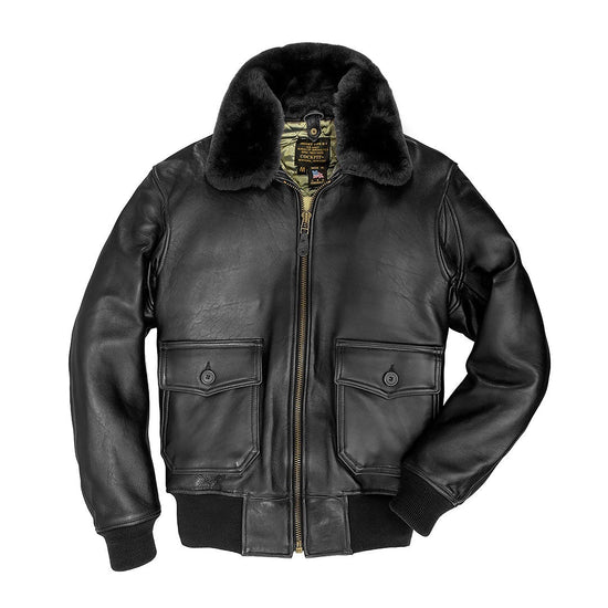 U.S. Navy Lambskin G-1 Flight Jacket - Long cut in black - Military flight jacket