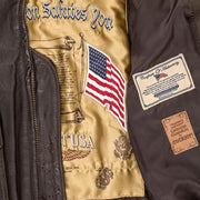 USS Forrestal Carrier Pilot's Flight Jacket, WW2 Jacket, G-1 Pilots Jacket, Leather Aviators jacket, military jacket, flight jacket, use jacket, Carrier pilot jacket