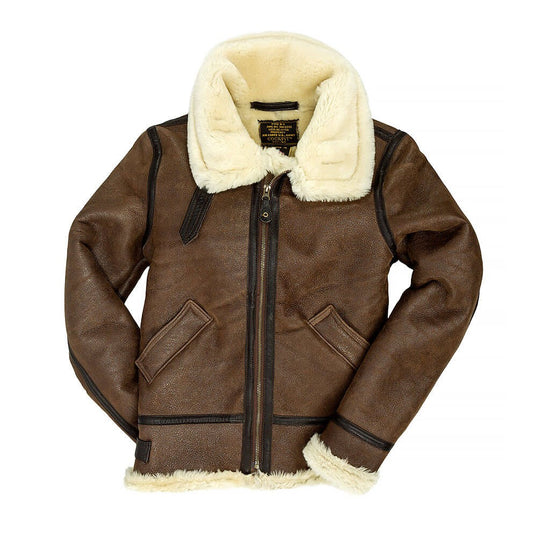 Women's warm authentic military B3 Bomber Jacket - front view