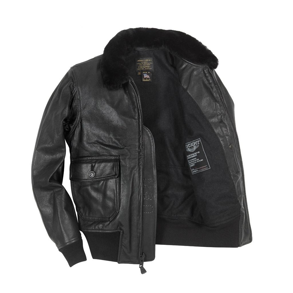 ジャケット・アウター G-1 leather flight jacket BLK L Black Leather G-1 Military Spec Jacket – Sierra Hotel Aeronautics